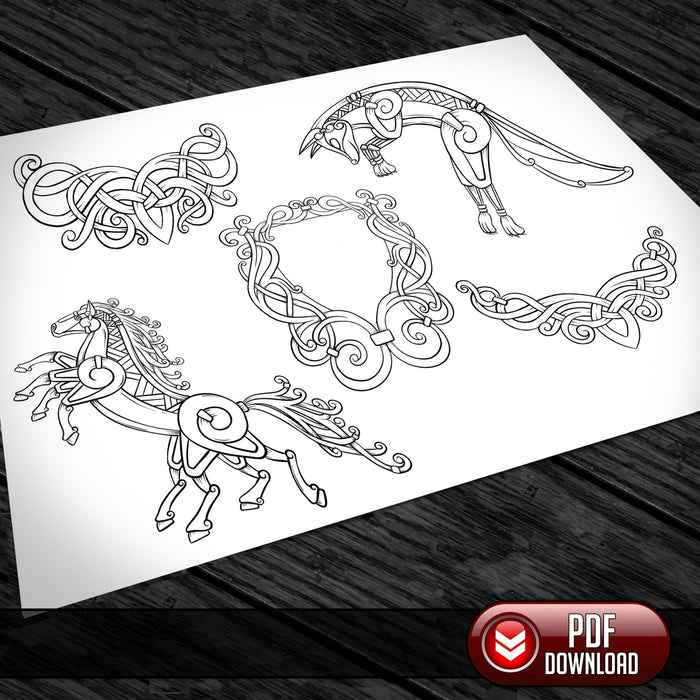 Viking Art Pack 21 - PDF + SVG Laser - Dark Horse Workshop