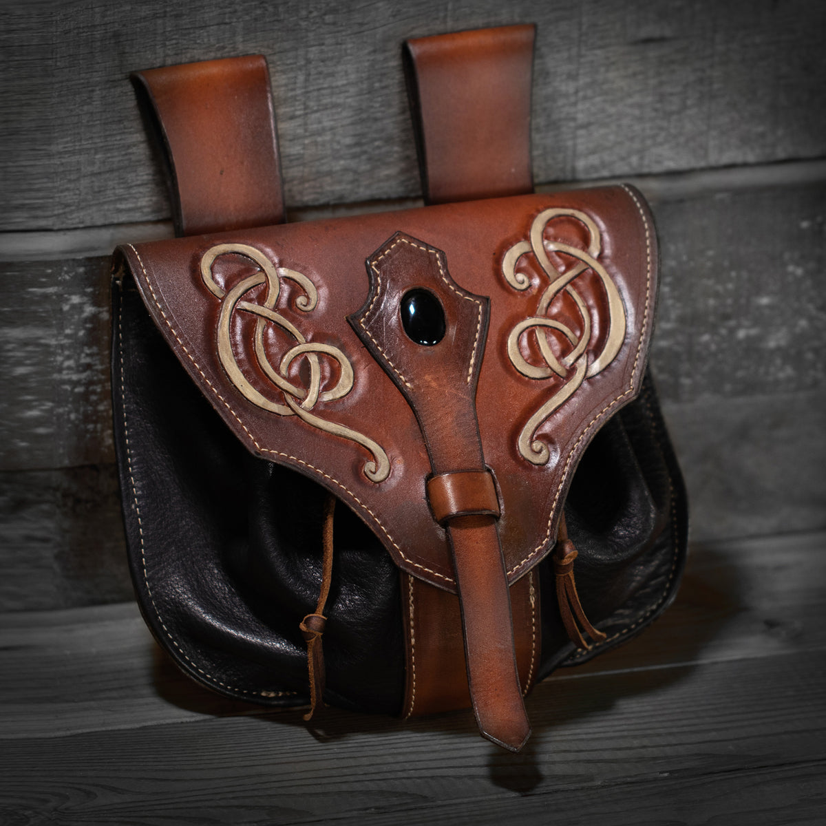 Round Leather Belt Pouch – The Ossuary of Salem