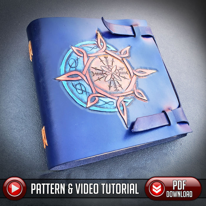 Leather Book Pattern - Sun and Moon | Dark Horse Workshop