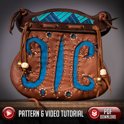 PDF Pattern Patterns Templates Belt Pouch PDF Files Download How to Make  Leathercraft Leather Art Design High Quality Making Pouch Belt Pouch You  Tube Tutorial