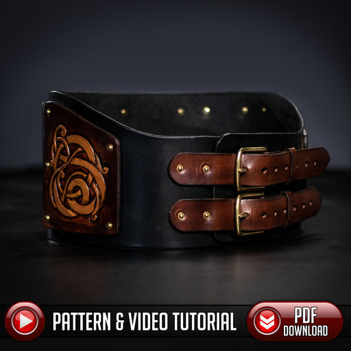 Leather Arm Bracers - Tutorial and Pattern Download 
