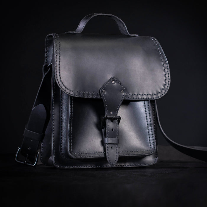 Black Leather Satchel - Dark Horse Workshop