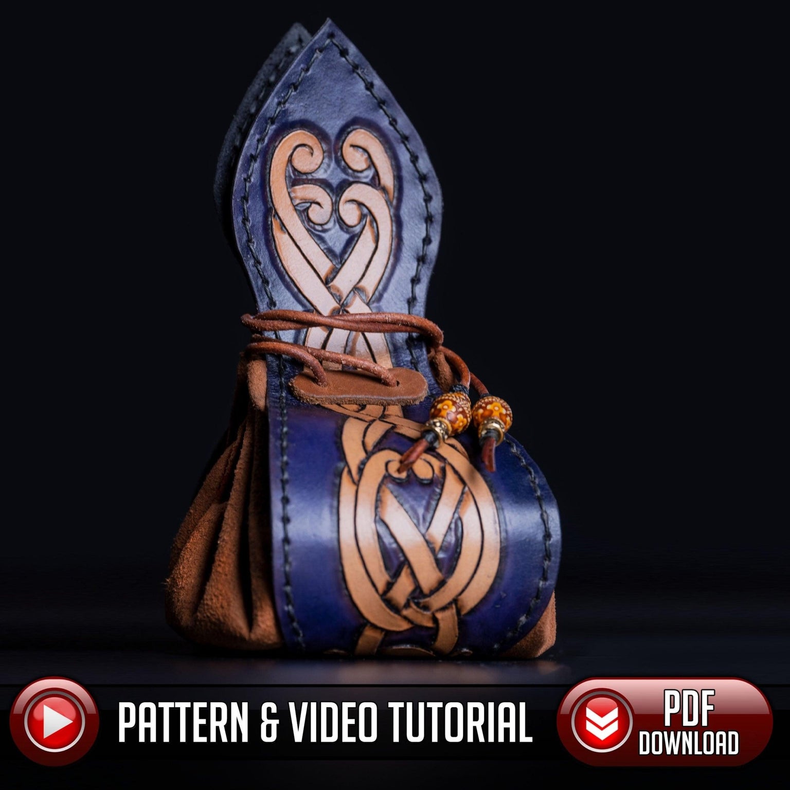 Medieval Purse Pattern Leather Medieval Pouch Patterns | Dark Horse Workshop