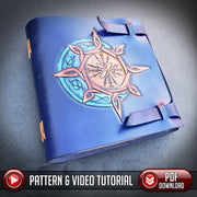 Leather Book Pattern - Sun and Moon - PDF SVG LASER - Dark Horse Workshop