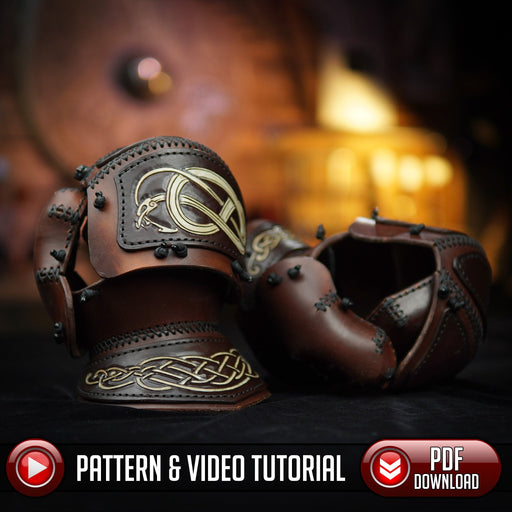 Leather Mitten Gauntlet Pattern - PDF SVG LASER - Dark Horse Workshop