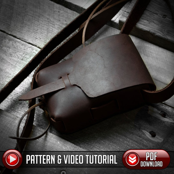 Leather Pouch / Bag Pattern | No Rivets, No Stitches, No Excuses - PDF SVG LASER - Dark Horse Workshop