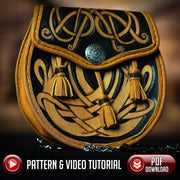 Leather Sporran Pattern - PDF SVG LASER - Dark Horse Workshop