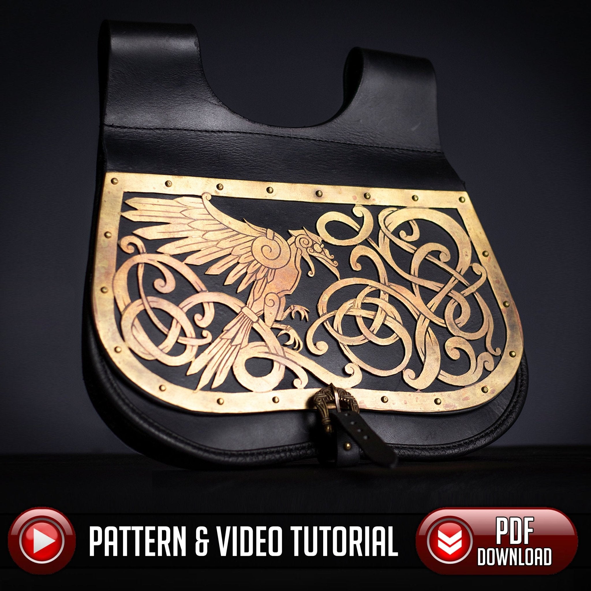 Leather Medieval Pouch Patterns Dark Horse Workshop