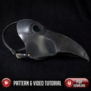 Plague Doctor Mask Pattern - Post Apocalyptic - PDF SVG Laser - Dark Horse Workshop