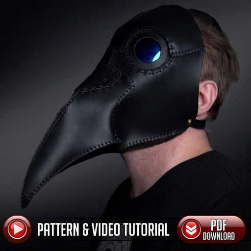 Plague Doctor Mask Pattern - Post Apocalyptic - PDF SVG Laser - Dark Horse Workshop