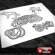 Viking Art Pack 04 - PDF + SVG Laser - Dark Horse Workshop