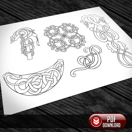 Viking Art Pack 12 - PDF + SVG Laser - Dark Horse Workshop