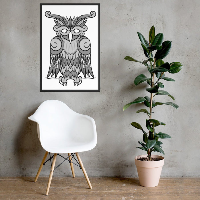 Viking Owl Framed Poster | Dark Horse Workshop - Dark Horse Workshop