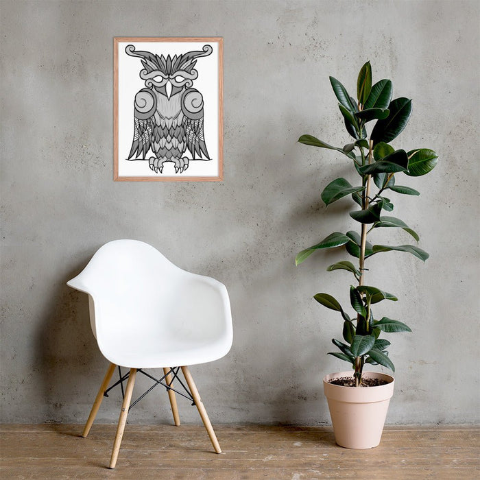 Viking Owl Framed Poster | Dark Horse Workshop - Dark Horse Workshop