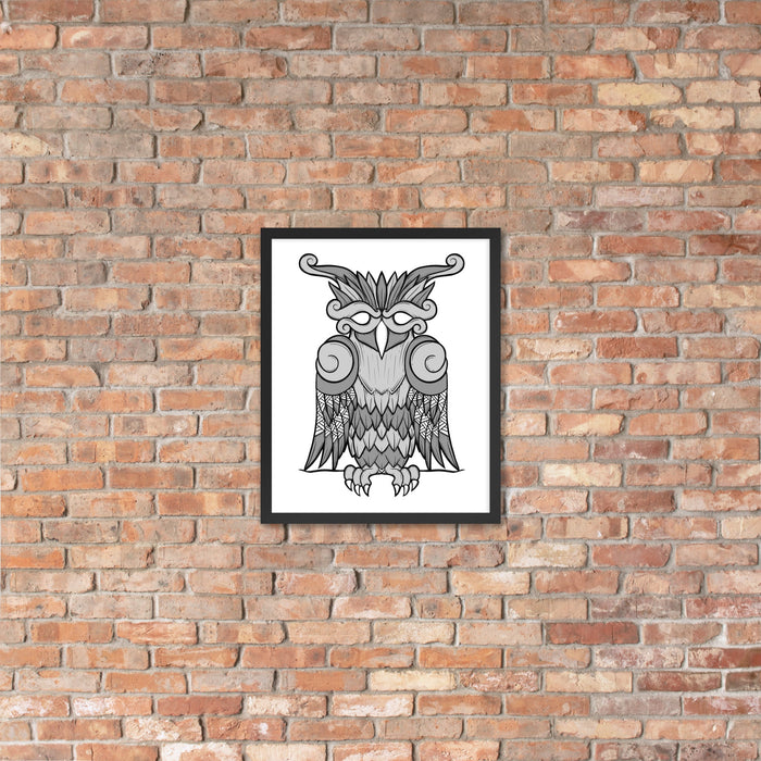 Viking Owl Framed Poster | Dark Horse Workshop - Dark Horse Workshop