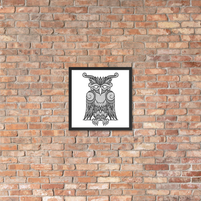 Viking Owl Framed Poster | Dark Horse Workshop - Dark Horse Workshop