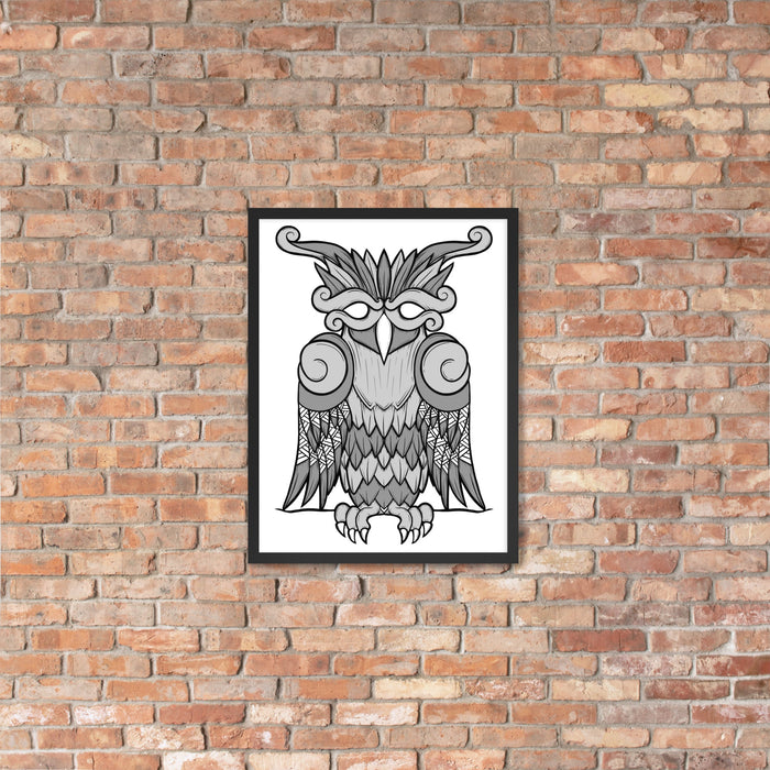 Viking Owl Framed Poster | Dark Horse Workshop - Dark Horse Workshop