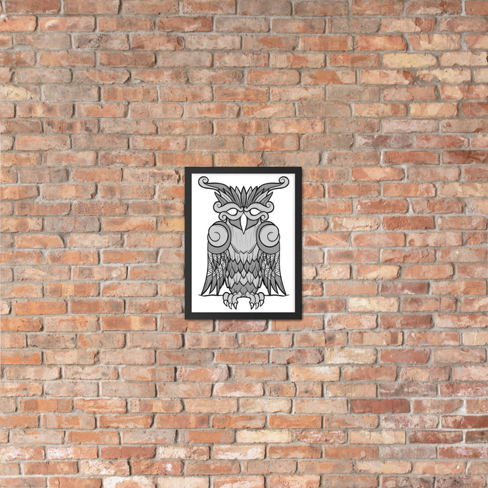 Viking Owl Framed Poster | Dark Horse Workshop - Dark Horse Workshop