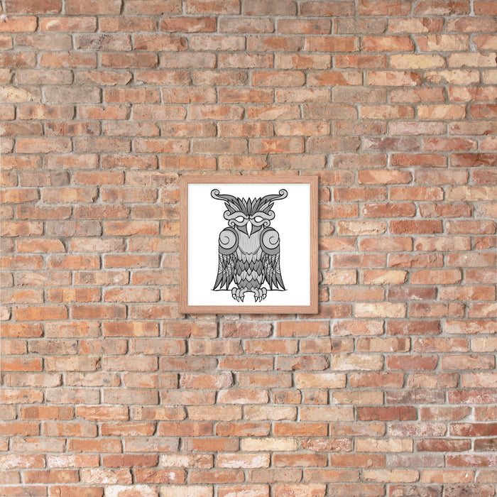 Viking Owl Framed Poster | Dark Horse Workshop - Dark Horse Workshop