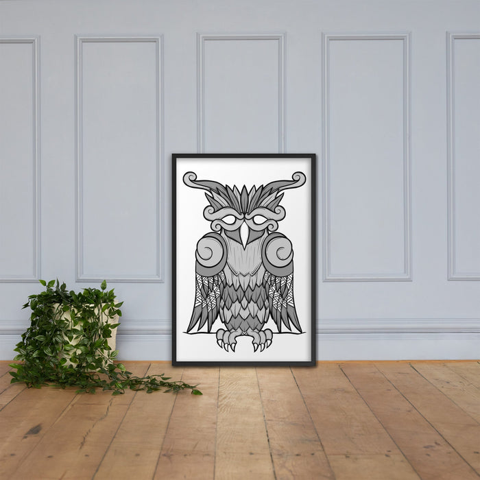 Viking Owl Framed Poster | Dark Horse Workshop - Dark Horse Workshop