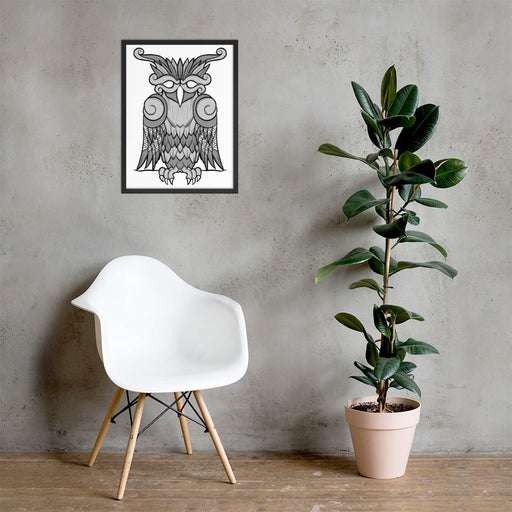 Viking Owl Framed Poster | Dark Horse Workshop - Dark Horse Workshop