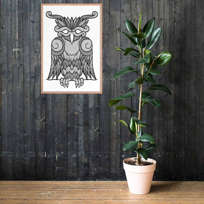 Viking Owl Framed Poster | Dark Horse Workshop - Dark Horse Workshop