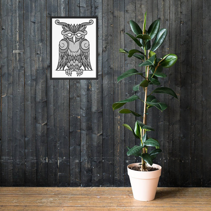 Viking Owl Framed Poster | Dark Horse Workshop - Dark Horse Workshop