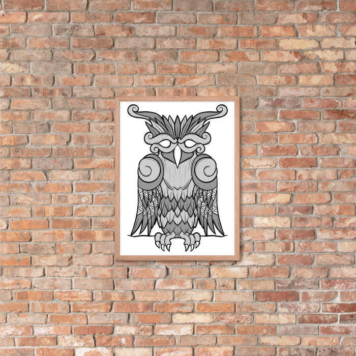 Viking Owl Framed Poster | Dark Horse Workshop - Dark Horse Workshop