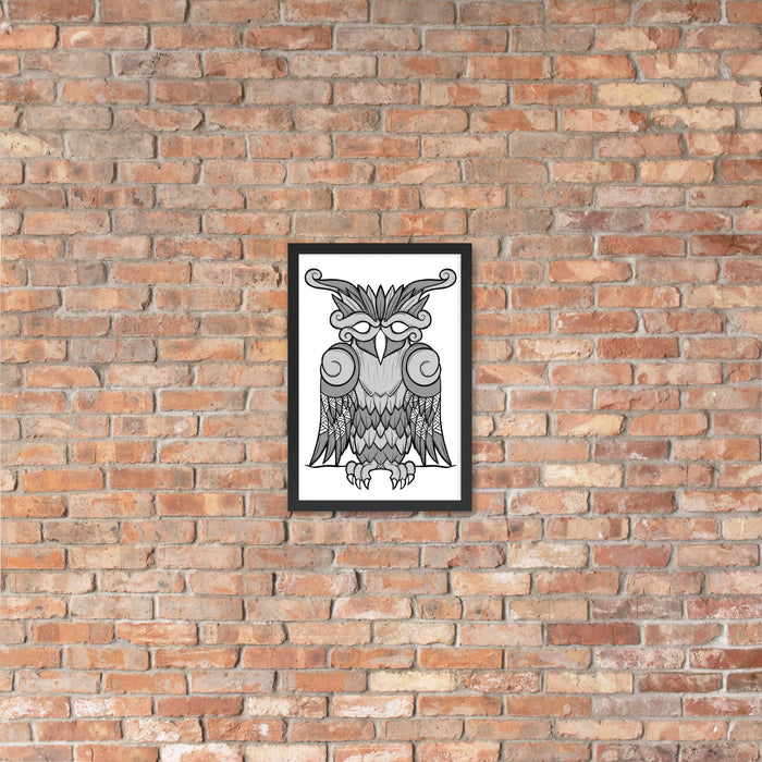 Viking Owl Framed Poster | Dark Horse Workshop - Dark Horse Workshop