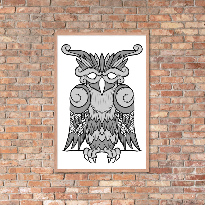 Viking Owl Framed Poster | Dark Horse Workshop - Dark Horse Workshop