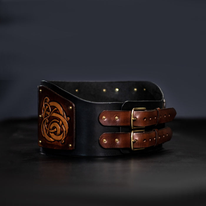 War Belt | Leather Armor | Viking Knotwork - Dark Horse Workshop